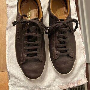 Fred Perry Dark Brown Leather Sneakers